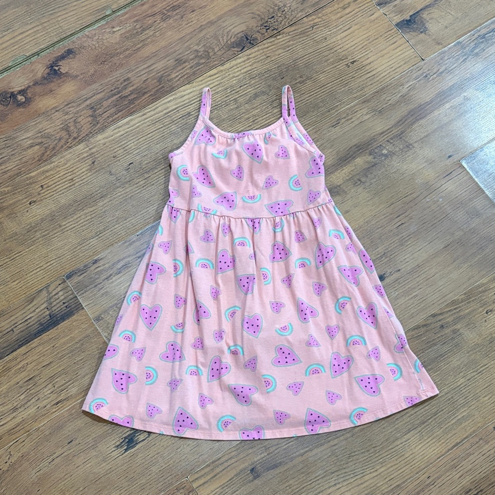 Okie Dokie Pink Watermelon and Rainbow Dress